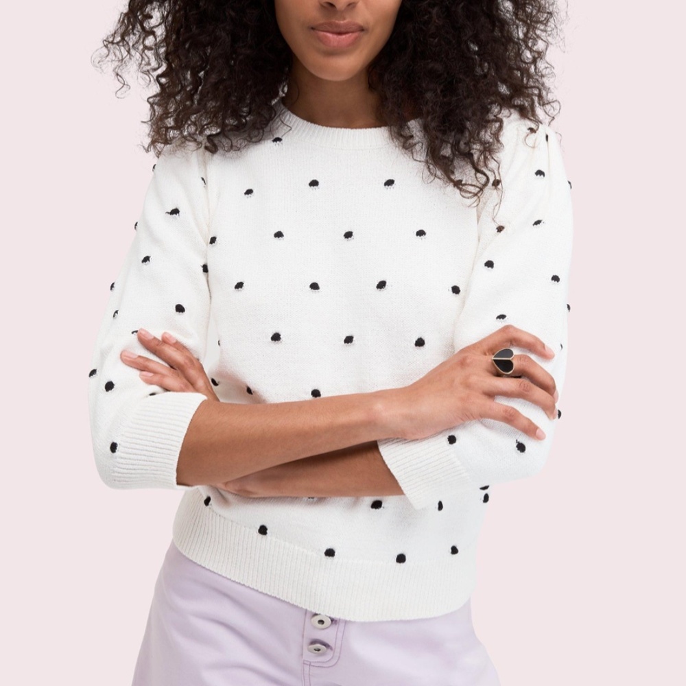 Polka Dot Crewneck Sweater